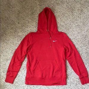 red nike hoodie!